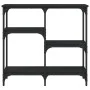 Black engineered wood console table 80x29x75 cm by , Side tables - Ref: Foro24-834075, Price: 53,01 €, Discount: %