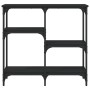 Mesa consola madera de ingeniería negra 80x29x75 cm de , Mesas auxiliares - Ref: Foro24-834075, Precio: 53,72 €, Descuento: %