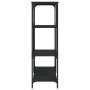 Estantería madera de ingeniería y acero negro 81x36x115 cm de , Librerías y estanterías - Ref: Foro24-835404, Precio: 50,02 €...