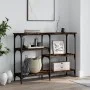 Mesa consola madera de ingeniería roble ahumado 102x29x75 cm de , Mesas auxiliares - Ref: Foro24-834082, Precio: 54,73 €, Des...