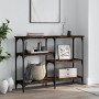 Mesa consola madera de ingeniería roble ahumado 102x29x75 cm de , Mesas auxiliares - Ref: Foro24-834082, Precio: 55,33 €, Des...