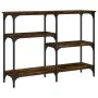 Mesa consola madera de ingeniería roble ahumado 102x29x75 cm de , Mesas auxiliares - Ref: Foro24-834082, Precio: 54,73 €, Des...