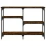 Mesa consola madera de ingeniería roble ahumado 102x29x75 cm de , Mesas auxiliares - Ref: Foro24-834082, Precio: 54,73 €, Des...