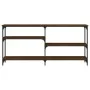 Oak brown engineered wood console table 160x29x75 cm by , Side tables - Ref: Foro24-834089, Price: 72,90 €, Discount: %