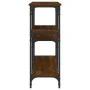 Oak brown engineered wood console table 160x29x75 cm by , Side tables - Ref: Foro24-834089, Price: 72,90 €, Discount: %