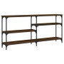 Mesa consola madera de ingeniería marrón roble 160x29x75 cm de , Mesas auxiliares - Ref: Foro24-834089, Precio: 73,85 €, Desc...