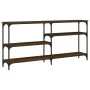 Oak brown engineered wood console table 160x29x75 cm by , Side tables - Ref: Foro24-834089, Price: 72,90 €, Discount: %