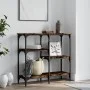 Mesa consola madera de ingeniería roble ahumado 80x29x75 cm de , Mesas auxiliares - Ref: Foro24-834077, Precio: 51,70 €, Desc...