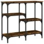 Mesa consola madera de ingeniería roble ahumado 80x29x75 cm de , Mesas auxiliares - Ref: Foro24-834077, Precio: 51,70 €, Desc...