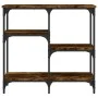 Mesa consola madera de ingeniería roble ahumado 80x29x75 cm de , Mesas auxiliares - Ref: Foro24-834077, Precio: 51,70 €, Desc...