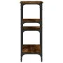 Mesa consola madera de ingeniería roble ahumado 80x29x75 cm de , Mesas auxiliares - Ref: Foro24-834077, Precio: 51,70 €, Desc...