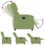 Sillón reclinable eléctrico de terciopelo verde claro en Sillones | Comprar online en Foru.es