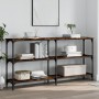 Mesa consola madera de ingeniería roble ahumado 150x29x75 cm de , Mesas auxiliares - Ref: Foro24-834107, Precio: 77,11 €, Des...
