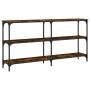 Mesa consola madera de ingeniería roble ahumado 150x29x75 cm de , Mesas auxiliares - Ref: Foro24-834107, Precio: 77,11 €, Des...