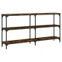 Smoked oak engineered wood console table 150x29x75 cm by , Side tables - Ref: Foro24-834107, Price: 75,96 €, Discount: %