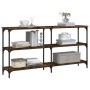 Mesa consola madera de ingeniería roble ahumado 150x29x75 cm de , Mesas auxiliares - Ref: Foro24-834107, Precio: 77,11 €, Des...