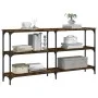 Smoked oak engineered wood console table 150x29x75 cm by , Side tables - Ref: Foro24-834107, Price: 75,96 €, Discount: %