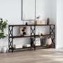 Mesa consola madera de ingeniería marrón roble 200x28x80,5 cm de , Mesas auxiliares - Ref: Foro24-835433, Precio: 67,74 €, De...
