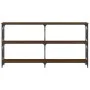 Mesa consola madera de ingeniería marrón roble 200x28x80,5 cm de , Mesas auxiliares - Ref: Foro24-835433, Precio: 66,94 €, De...