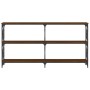 Mesa consola madera de ingeniería marrón roble 200x28x80,5 cm de , Mesas auxiliares - Ref: Foro24-835433, Precio: 67,74 €, De...