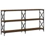 Mesa consola madera de ingeniería marrón roble 200x28x80,5 cm de , Mesas auxiliares - Ref: Foro24-835433, Precio: 66,94 €, De...