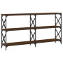 Mesa consola madera de ingeniería marrón roble 200x28x80,5 cm de , Mesas auxiliares - Ref: Foro24-835433, Precio: 67,74 €, De...