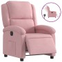 Sillón reclinable eléctrico de terciopelo rosa en Sillones | Comprar online en Foru.es