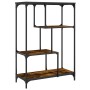 Estantería madera de ingeniería acero roble ahumado 81x36x115cm de , Librerías y estanterías - Ref: Foro24-835406, Precio: 48...