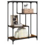 Estantería madera de ingeniería acero roble ahumado 81x36x115cm de , Librerías y estanterías - Ref: Foro24-835406, Precio: 48...