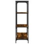 Estantería madera de ingeniería acero roble ahumado 81x36x115cm de , Librerías y estanterías - Ref: Foro24-835406, Precio: 48...