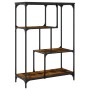 Estantería madera de ingeniería acero roble ahumado 81x36x115cm de , Librerías y estanterías - Ref: Foro24-835406, Precio: 48...