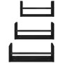 Estantes de pared con barras 3 pzas madera de ingeniería negro de , Estantes y estanterías - Ref: Foro24-835444, Precio: 23,3...