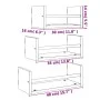 Estantes de pared con barras 3 pzas madera de ingeniería negro de , Estantes y estanterías - Ref: Foro24-835444, Precio: 23,0...