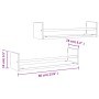 Estantes de pared con barras 2 uds marrón roble 60x16x14 cm de , Estantes y estanterías - Ref: Foro24-835438, Precio: 20,36 €...