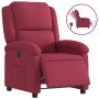 Sillón reclinable eléctrico de terciopelo rojo tinto en Sillones | Comprar online en Foru.es