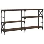 Mesa consola madera de ingeniería marrón roble 150x29x76,5 cm de , Mesas auxiliares - Ref: Foro24-835473, Precio: 69,49 €, De...