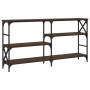 Mesa consola madera de ingeniería marrón roble 150x29x76,5 cm de , Mesas auxiliares - Ref: Foro24-835473, Precio: 70,39 €, De...