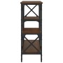 Mesa consola madera de ingeniería marrón roble 150x29x76,5 cm de , Mesas auxiliares - Ref: Foro24-835473, Precio: 70,39 €, De...
