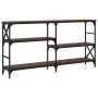 Mesa consola madera de ingeniería marrón roble 150x29x76,5 cm de , Mesas auxiliares - Ref: Foro24-835473, Precio: 69,49 €, De...