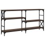 Mesa consola madera de ingeniería marrón roble 150x29x76,5 cm de , Mesas auxiliares - Ref: Foro24-835473, Precio: 70,39 €, De...