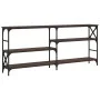 Mesa consola madera de ingeniería marrón roble 180x29x76,5 cm de , Mesas auxiliares - Ref: Foro24-835478, Precio: 77,32 €, De...