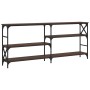 Mesa consola madera de ingeniería marrón roble 180x29x76,5 cm de , Mesas auxiliares - Ref: Foro24-835478, Precio: 78,29 €, De...