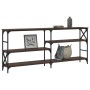 Mesa consola madera de ingeniería marrón roble 180x29x76,5 cm de , Mesas auxiliares - Ref: Foro24-835478, Precio: 78,29 €, De...
