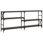 Mesa consola madera de ingeniería marrón roble 180x29x76,5 cm de , Mesas auxiliares - Ref: Foro24-835478, Precio: 78,29 €, De...