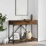 Mesa consola madera de ingeniería roble ahumado 100x39x78,5 cm de , Mesas auxiliares - Ref: Foro24-835486, Precio: 63,15 €, D...