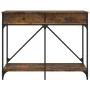 Mesa consola madera de ingeniería roble ahumado 100x39x78,5 cm de , Mesas auxiliares - Ref: Foro24-835486, Precio: 63,15 €, D...