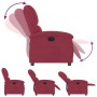 Sillón reclinable eléctrico de terciopelo rojo tinto en Sillones | Comprar online en Foru.es