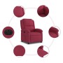 Sillón reclinable eléctrico de terciopelo rojo tinto en Sillones | Comprar online en Foru.es