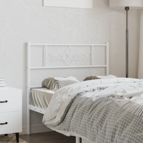 Cabecero de metal blanco 100 cm de , Cabeceros y pies de cama - Ref: Foro24-355345, Precio: 26,31 €, Descuento: %
