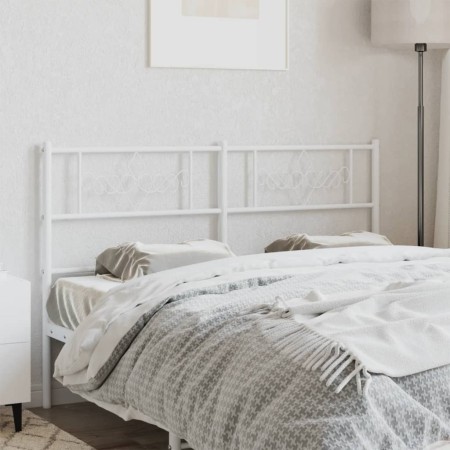 Cabecero de metal blanco 120 cm de , Cabeceros y pies de cama - Ref: Foro24-355347, Precio: 33,36 €, Descuento: %
